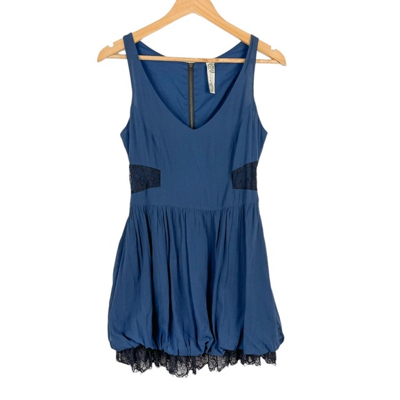 Free People Dresses & Skirts - Free People Dress Regal Blue Lace Embellished Size 2